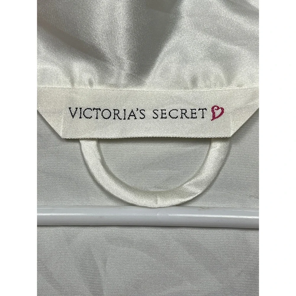 Victoria's Secret Robe Satin White Womens S/M